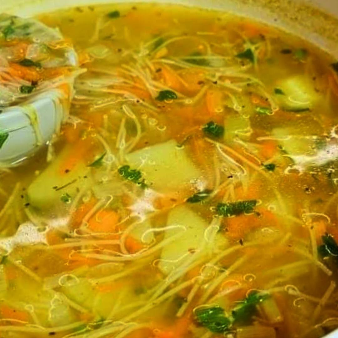 Recipe for a delicious vegetable soup.