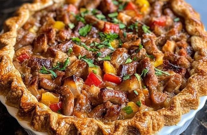 Savory Pork and Pepper Pie