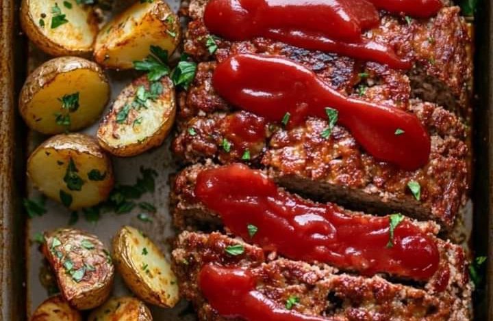 **Classic Meatloaf with Roasted Potatoes**