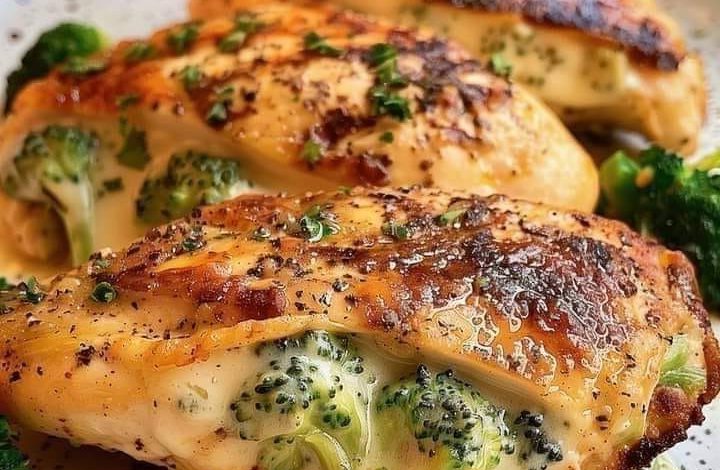 Broccoli and Cheese Stuffed Chicken Breasts