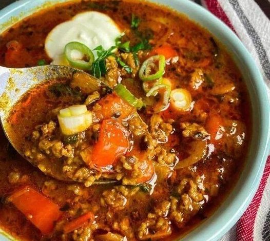 Hearty Ground Beef and Vegetable Soup