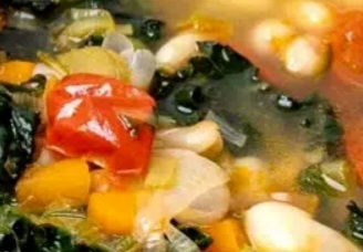 Tuscan White Bean and Kale Soup (Ribollita).